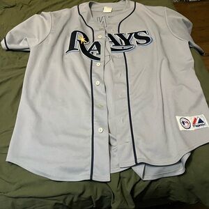 Majestic Light Gray Kids Rays Jersey
